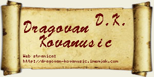 Dragovan Kovanušić vizit kartica